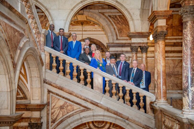 Delegates networking at the Scottish Event Campus in Glasgow during an international water congress